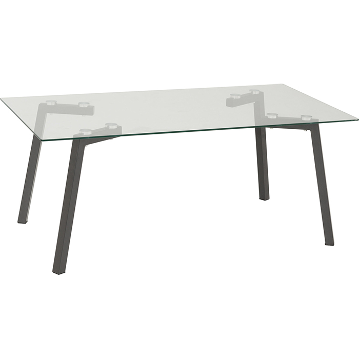 Abbey Clear Glass Grey Coffee Table